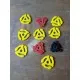 10 different 45 adaptors - 7 yellow Recoton - 2 red 1 black